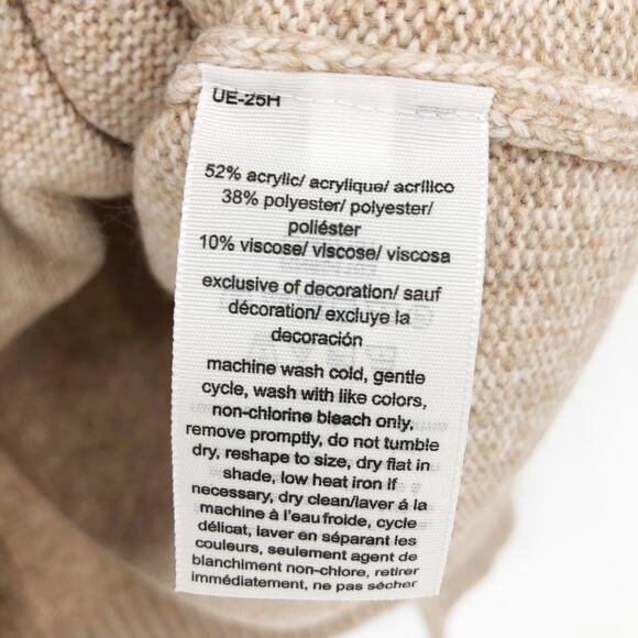 TOMMY HILFIGER Womens Pullover Sweater 1X Tan Pink Knit Metallic Fairisle NWT - Picture 11 of 11